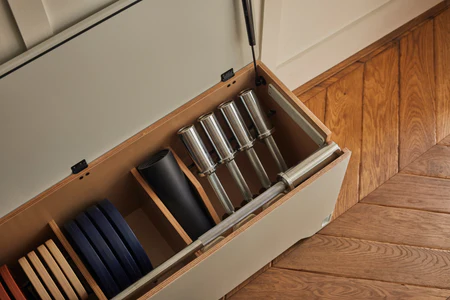fittle fix gym storage box with plates